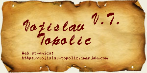 Vojislav Topolić vizit kartica